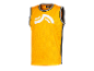 Žlutá basketbalová vesta Crivit s černými a bílými detaily.