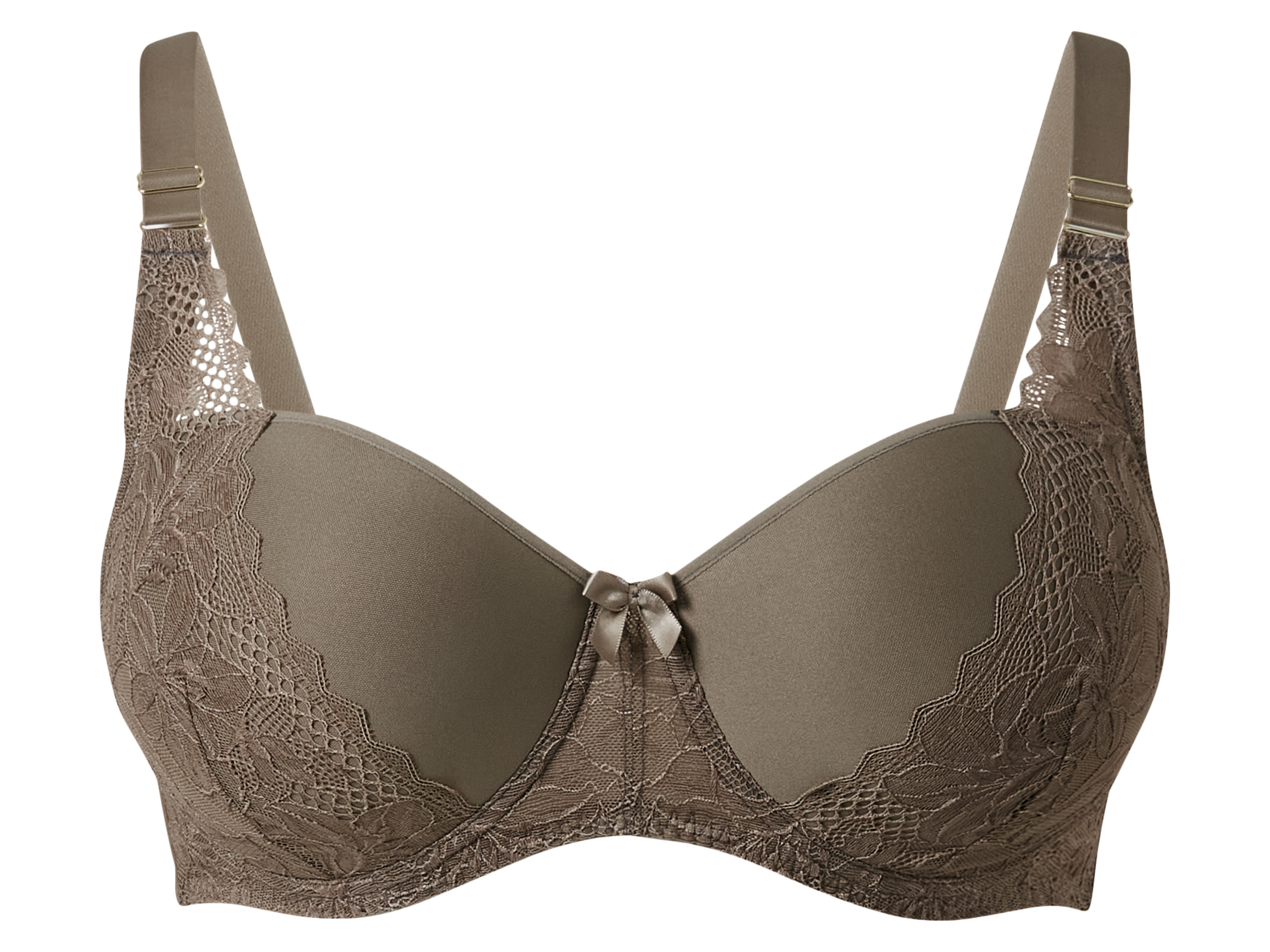 esmara® Dámská podprsenka s krajkou Spacer (khaki, 95C)