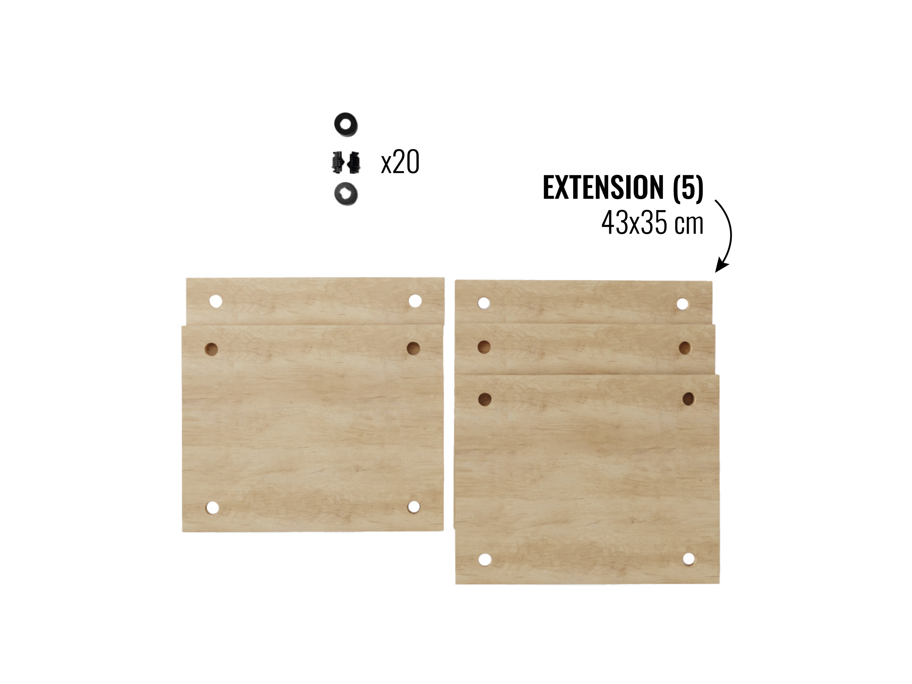 AR Shelving Rozšíření pro nástěnný regál »Deco« (43x35 cm)