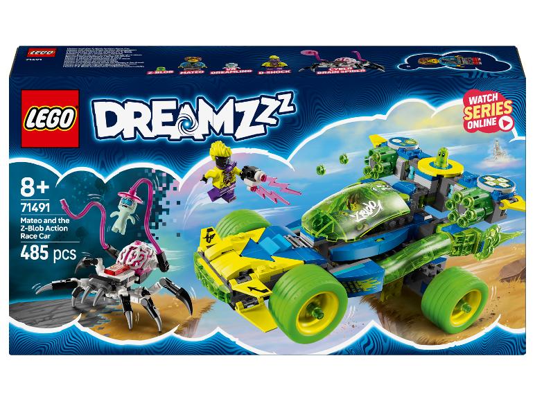 Sada LEGO DREAMZzz s akčním závodním autem Mateo a Z-Blob, 485 dílků.