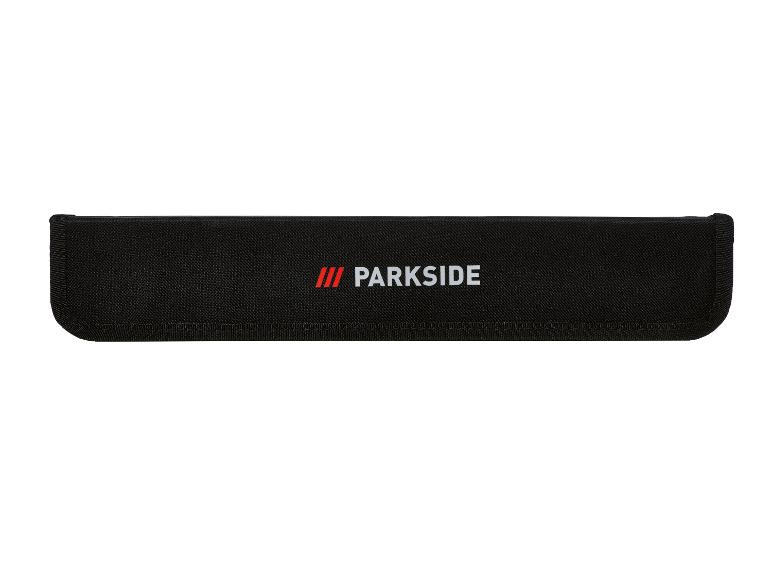 Černé pouzdro Parkside na nářadí.