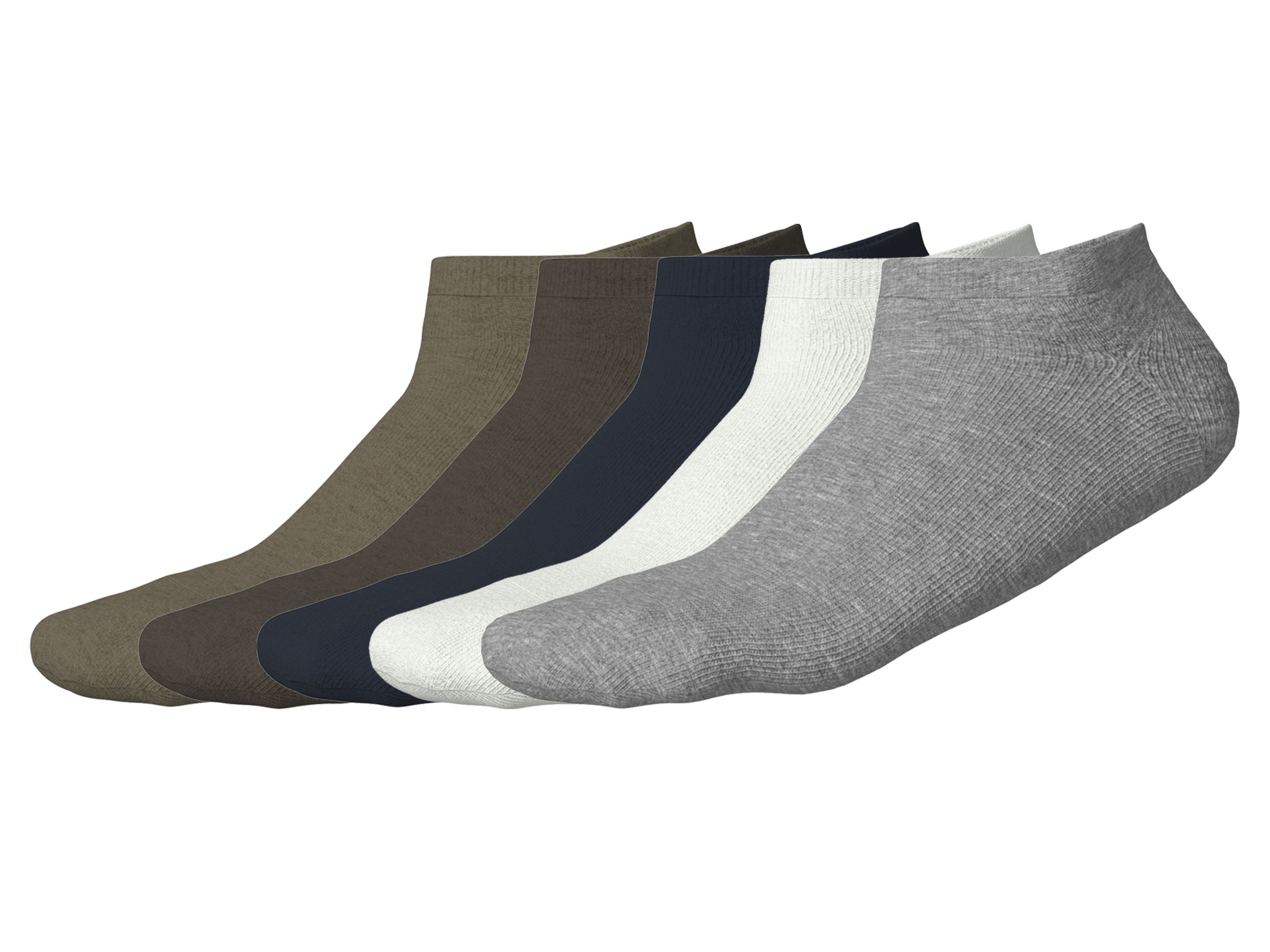 esmara Men Pánské nízké ponožky s BIO bavlnou, 5 párů (bílá / šedá / zelená / navy modrá, 39/42)