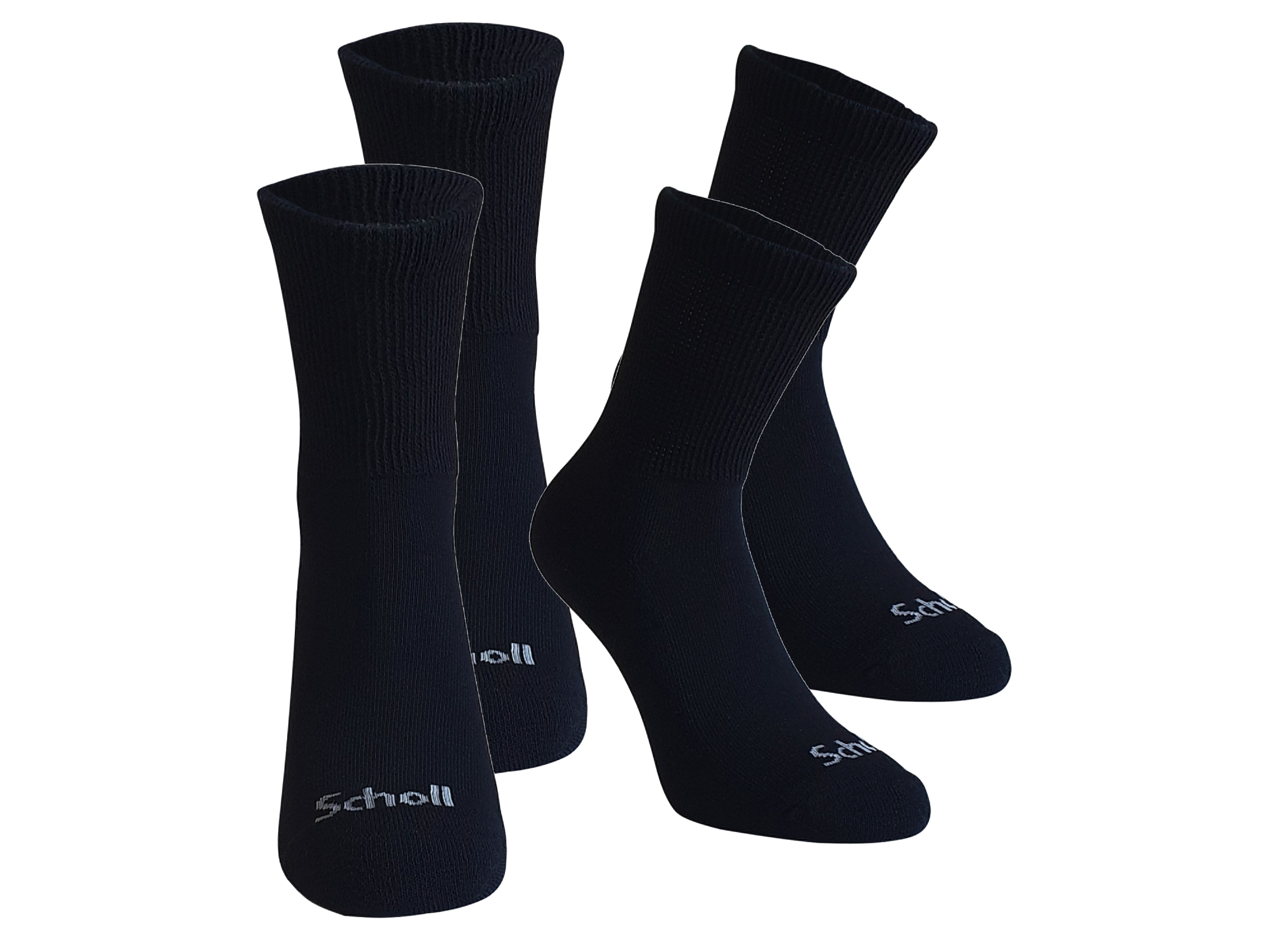 Scholl Dámské / Pánské ponožky, 2 páry (dámské, 39-42, černá)