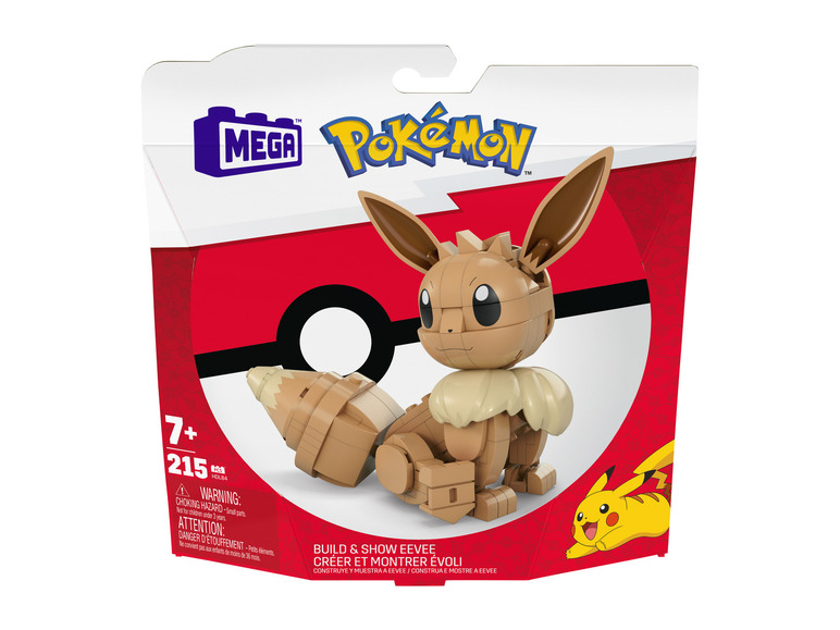 Mega stavebnice s figurkou Eevee, Pokémona.