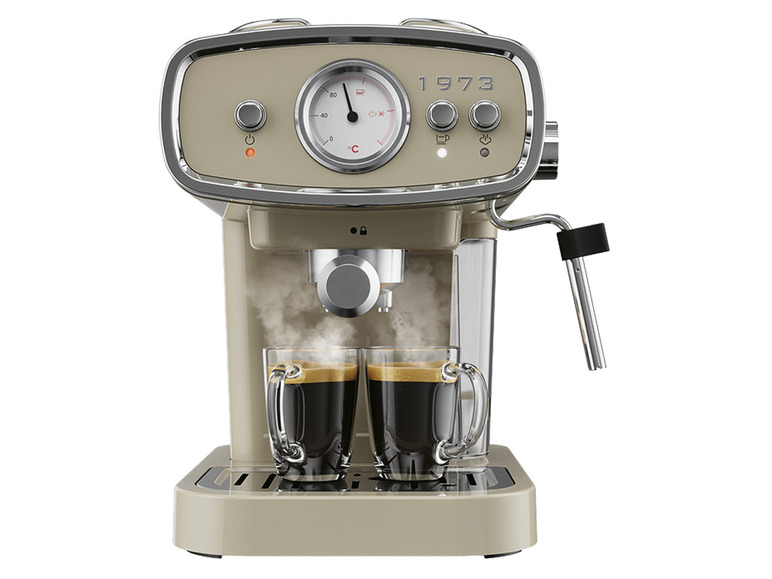  Zobrazit na celou obrazovku SILVERCREST® KITCHEN TOOLS Espresso kávovar retro 1973 SEML 1050 A1, krémová - Obrázek 1