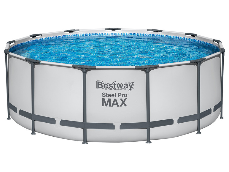  Zobrazit na celou obrazovku Bestway Bazén Steel ProMAX™ Frame s filtračním zařízením a schůdky, Ø 3,96 x 1,22 m - Obrázek 1