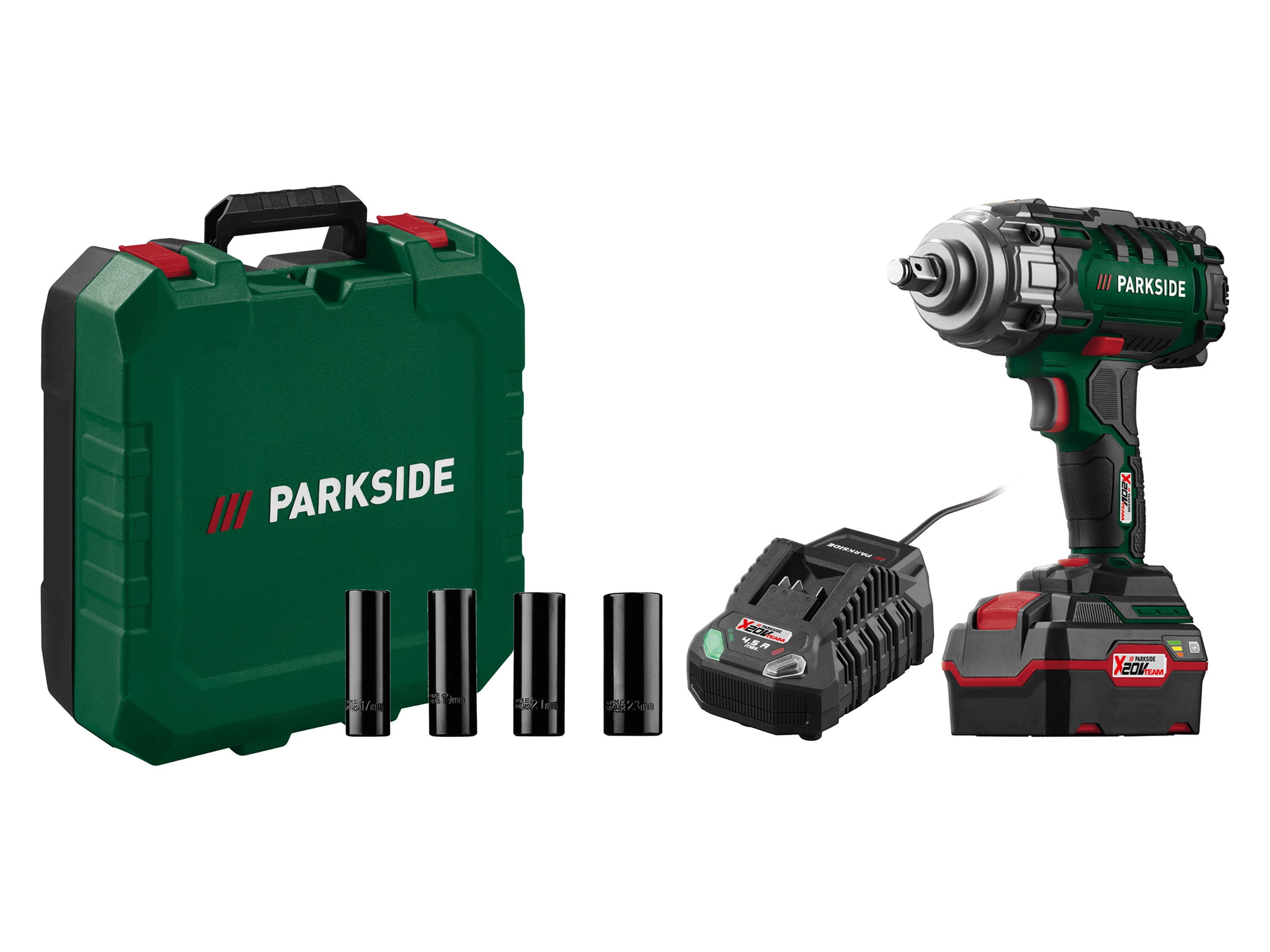 Parkside® Aku rázový utahovák na kola auta Passk 20-Li C4