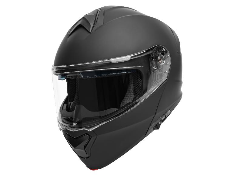 Matná černá motocyklová přilba s průhledným hledím
