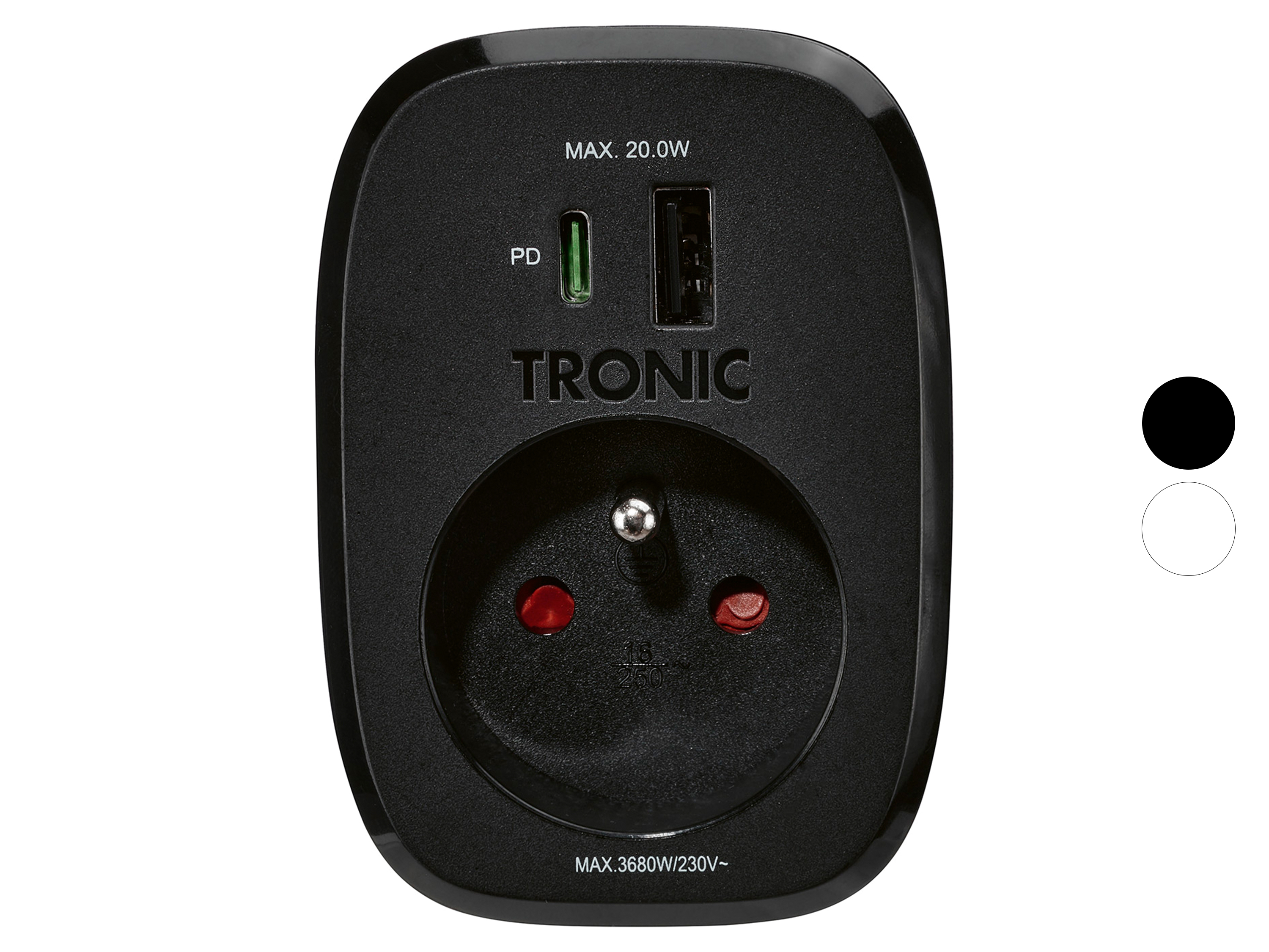 TRONIC® Zásuvkový USB adaptér, USB-C PD 20 W