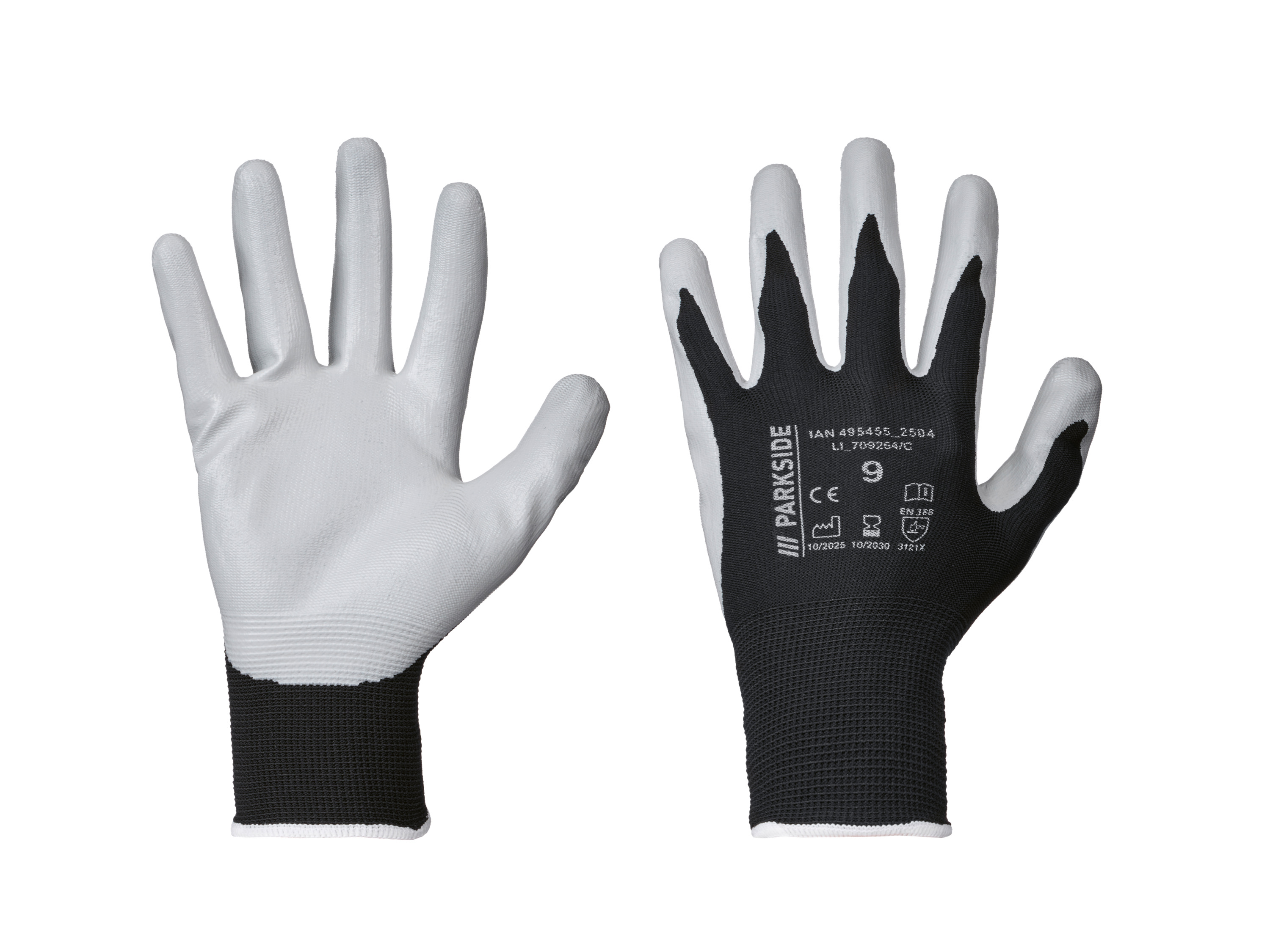 Parkside® Pracovní rukavice, 3 páry (Nano Flex, 9)