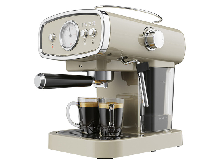  Zobrazit na celou obrazovku SILVERCREST® KITCHEN TOOLS Espresso kávovar retro 1973 SEML 1050 A1, krémová - Obrázek 3