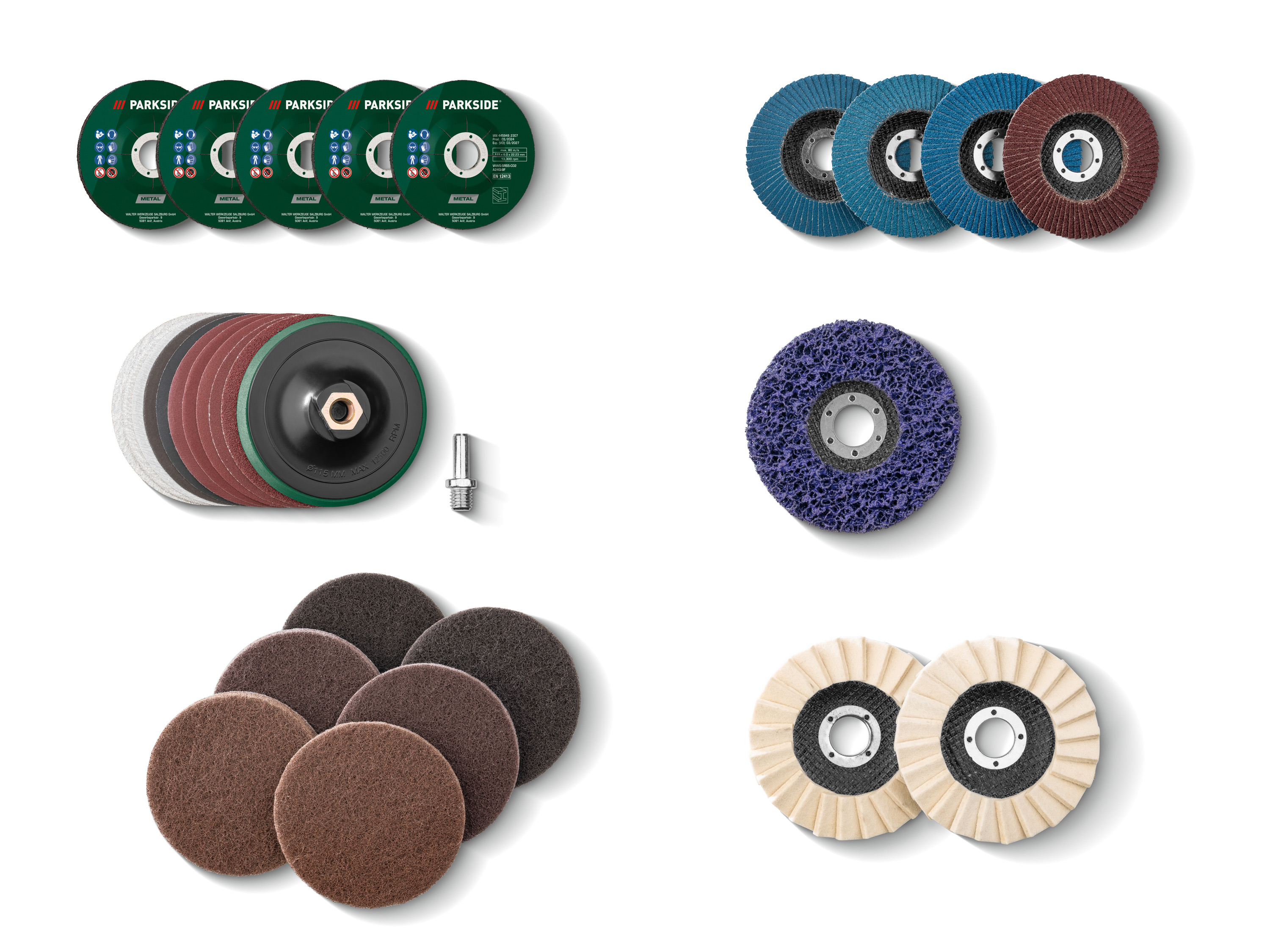 PARKSIDE® Sada brusných kotoučů PWSZSP 1, Ø 115 mm