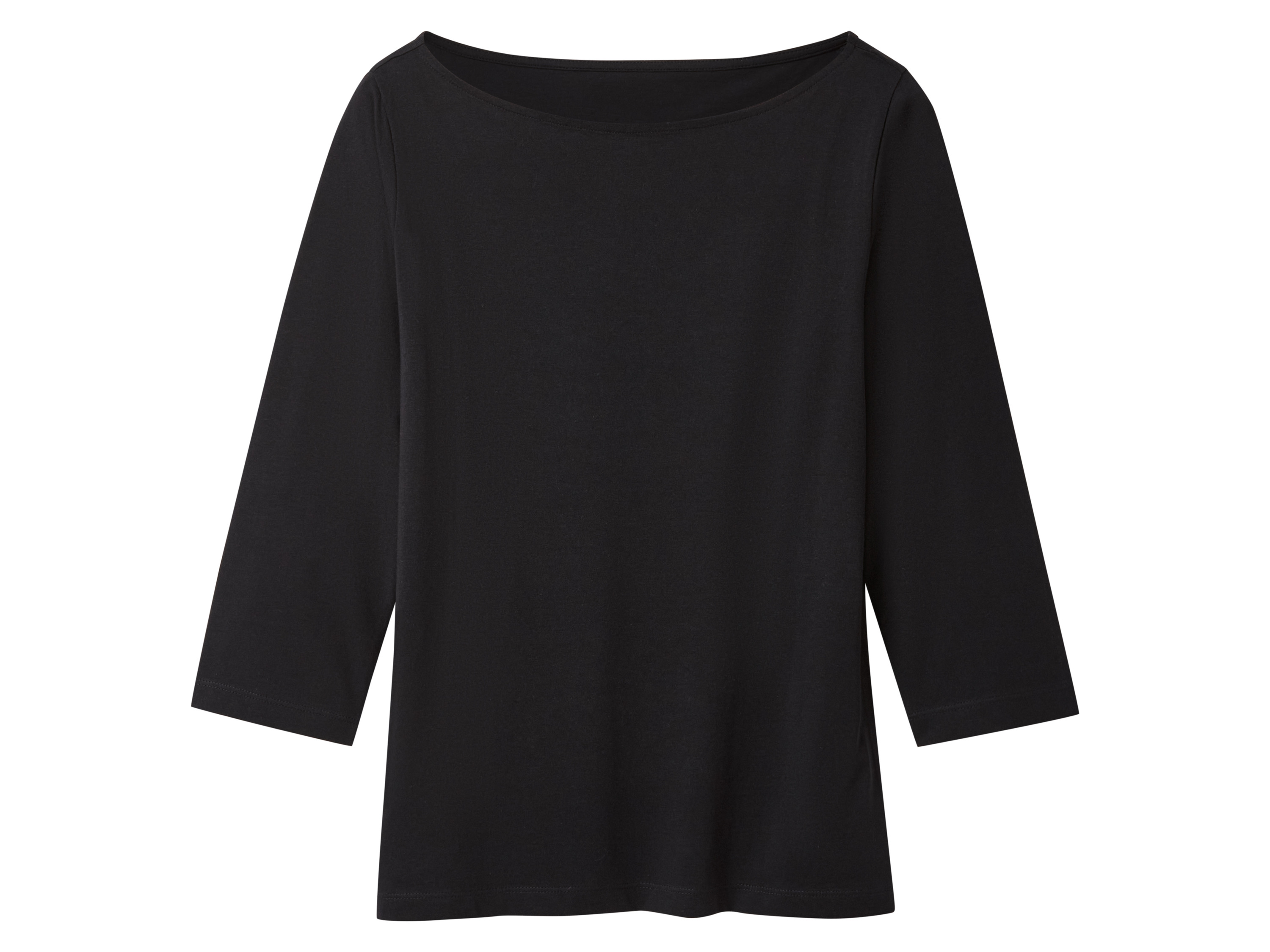 esmara® Dámské triko s 3/4 rukávy s BIO bavlnou, 2 kusy (černá/bílá, Xs(32/34))
