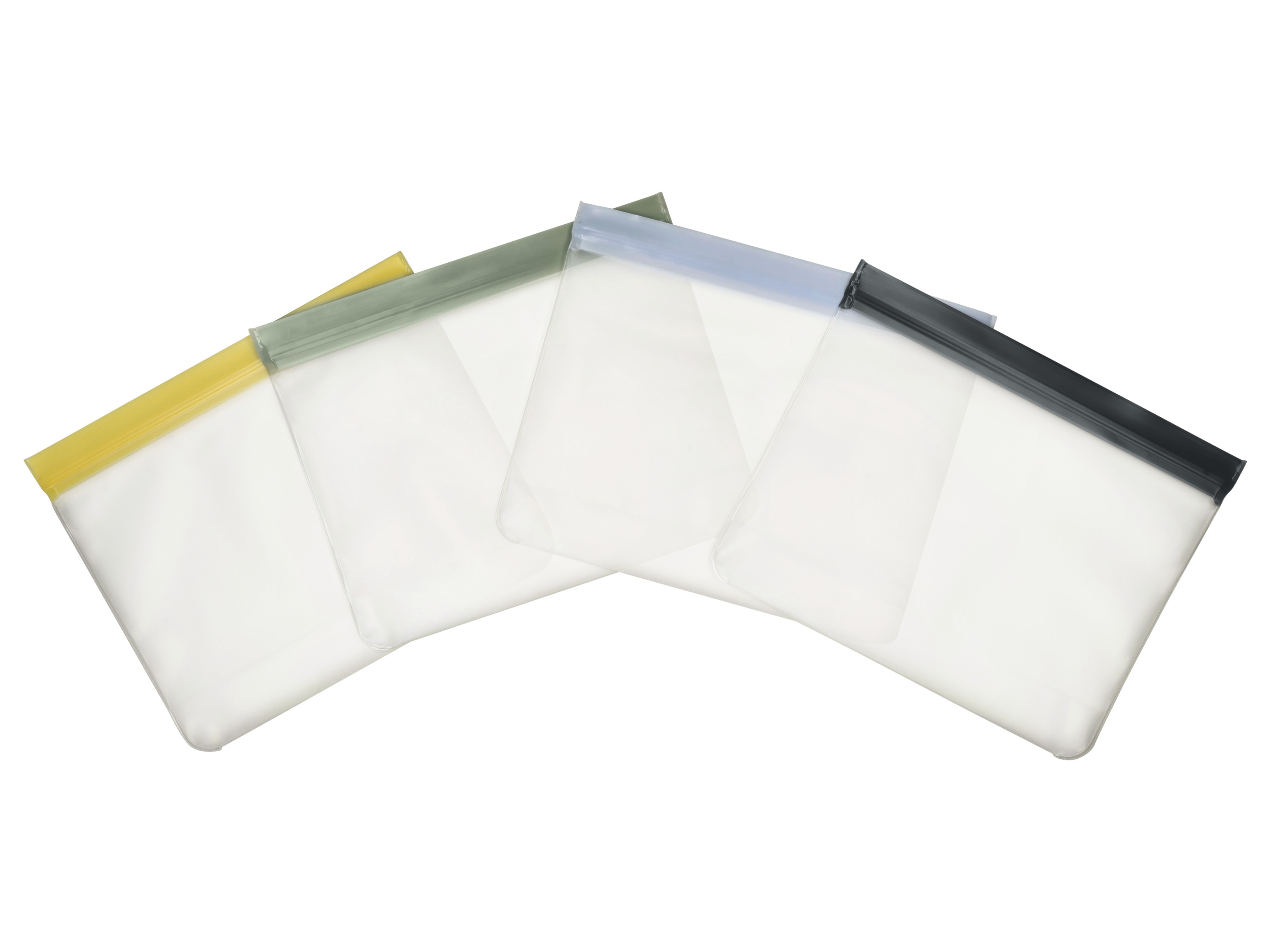 Silvercrest® Dóza / Opakovaně použitelné sáčky (silikonový sáček na potraviny, 4dílná sada)