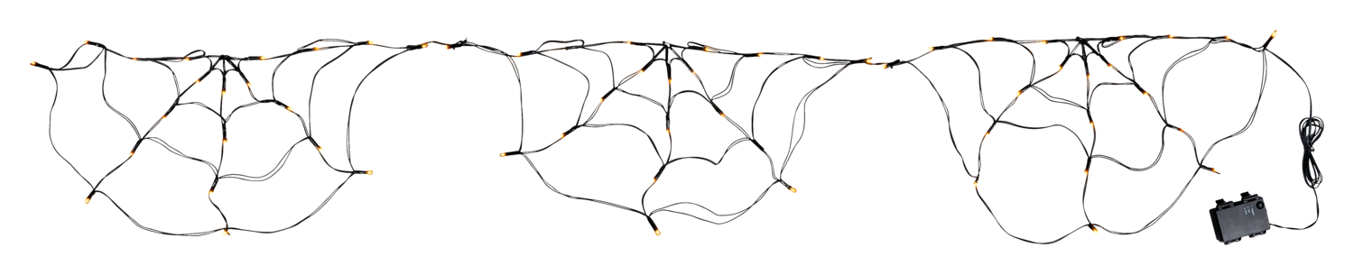Světelný LED řetěz / Halloweenská LED pavučina