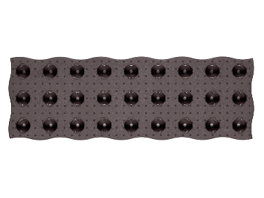 GARANTIA Záhonový panel, 70 x 24 cm, hnědý