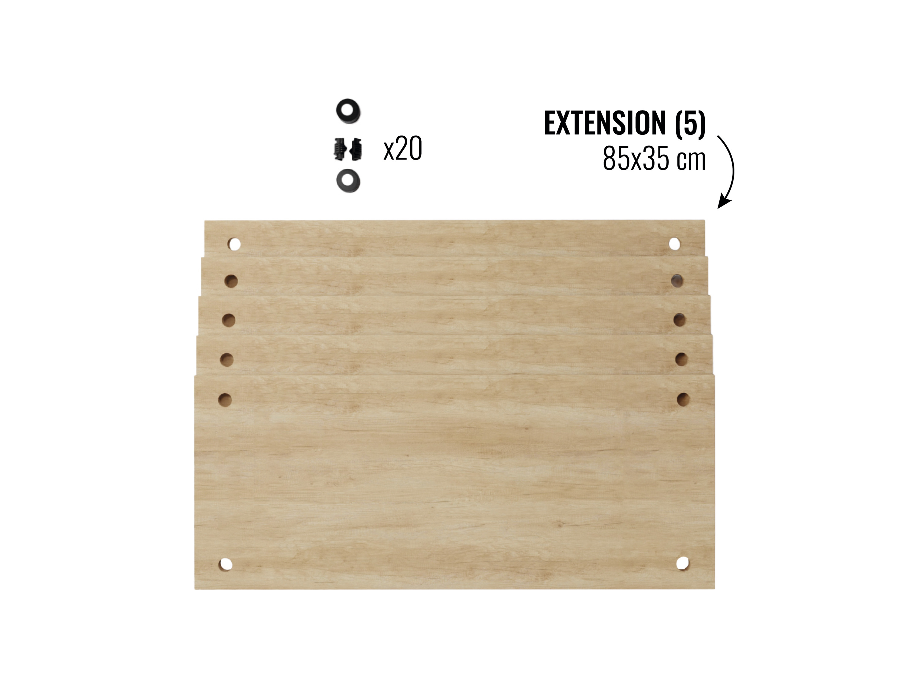 AR Shelving Rozšíření pro nástěnný regál »Deco« (85x35 cm)