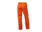Oranžové tepláky, pohled zezadu.
