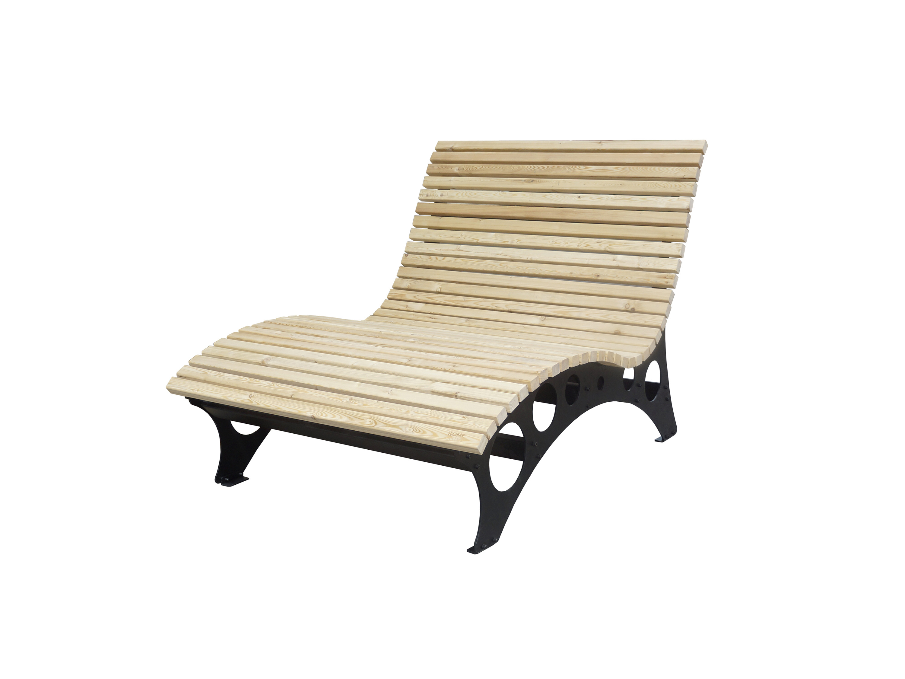 Home Deluxe Dřevěné vlnité lehátko Taiga (120 cm)