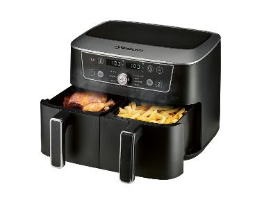 SILVERCREST® Dvouzónová horkovzdušná fritéza SHFDD 2600 C2, 8,7 l