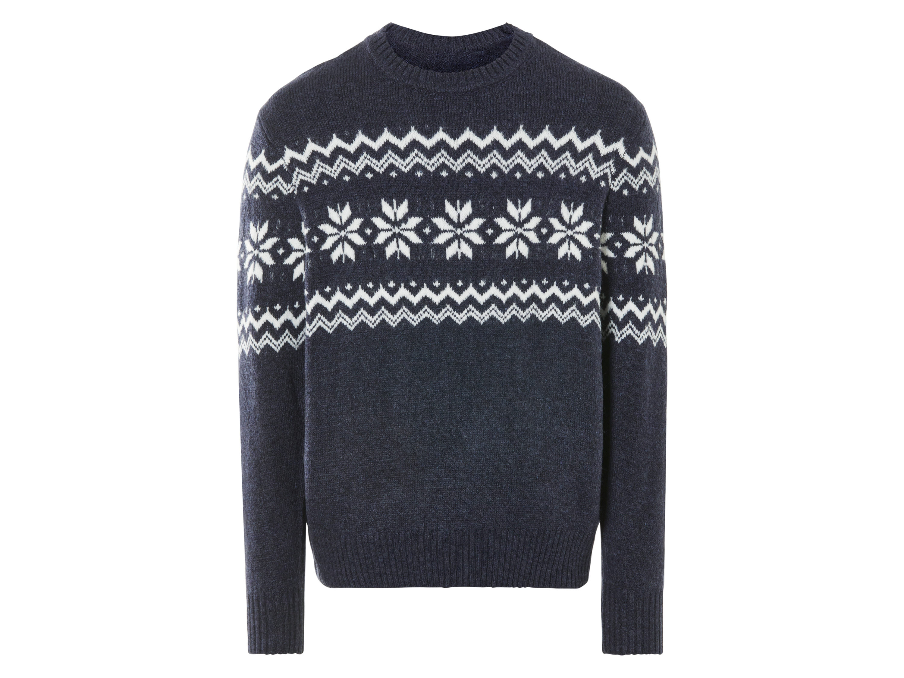 Livergy® Pánský pletený svetr (navy modrá / bílá, S (44/46))