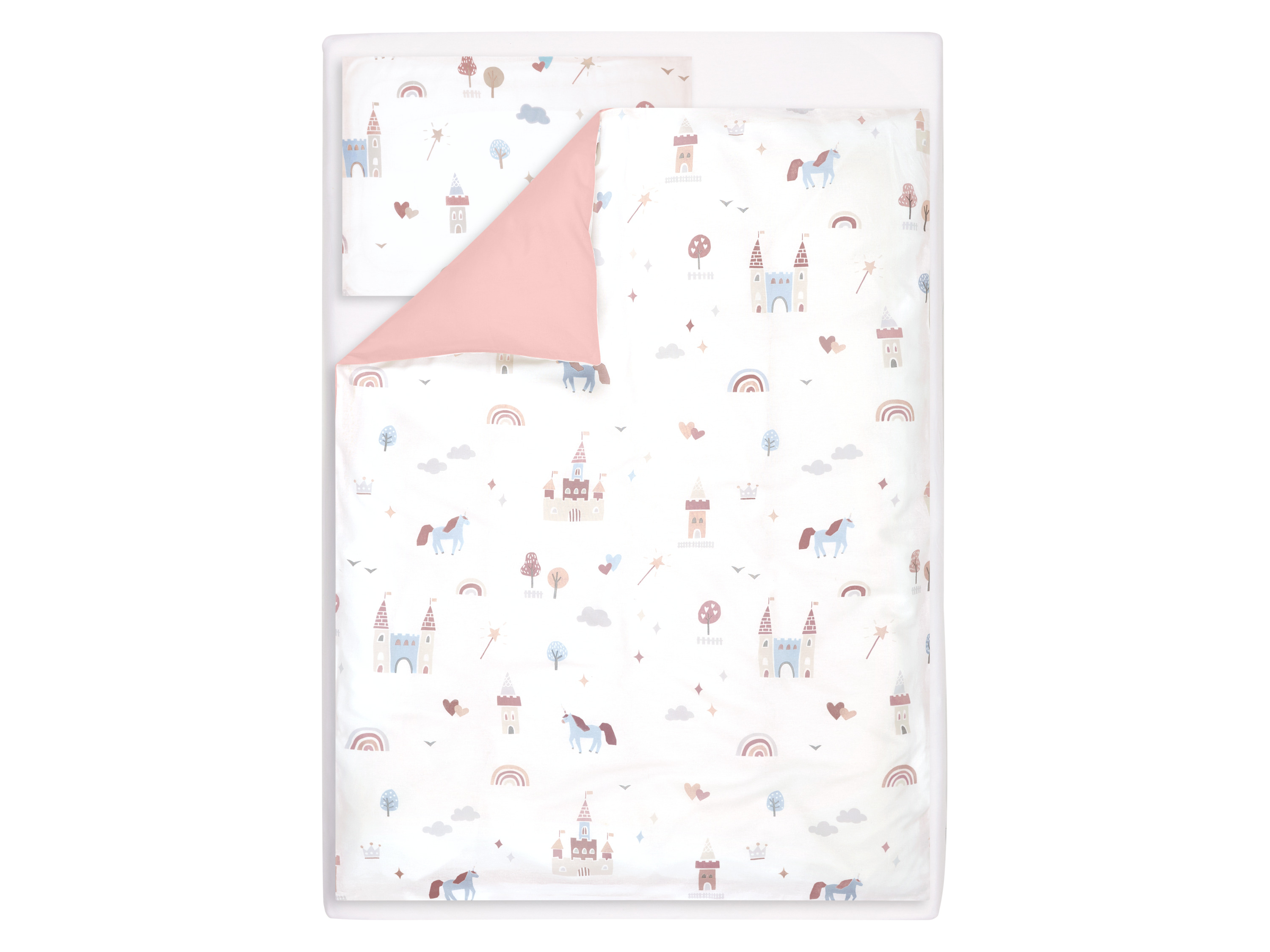 Livarno® Dětské ložní povlečení Renforcé s prostěradlem, 90 x 130 cm, 40 x 60 cm, 70 x 140 cm (princezna)