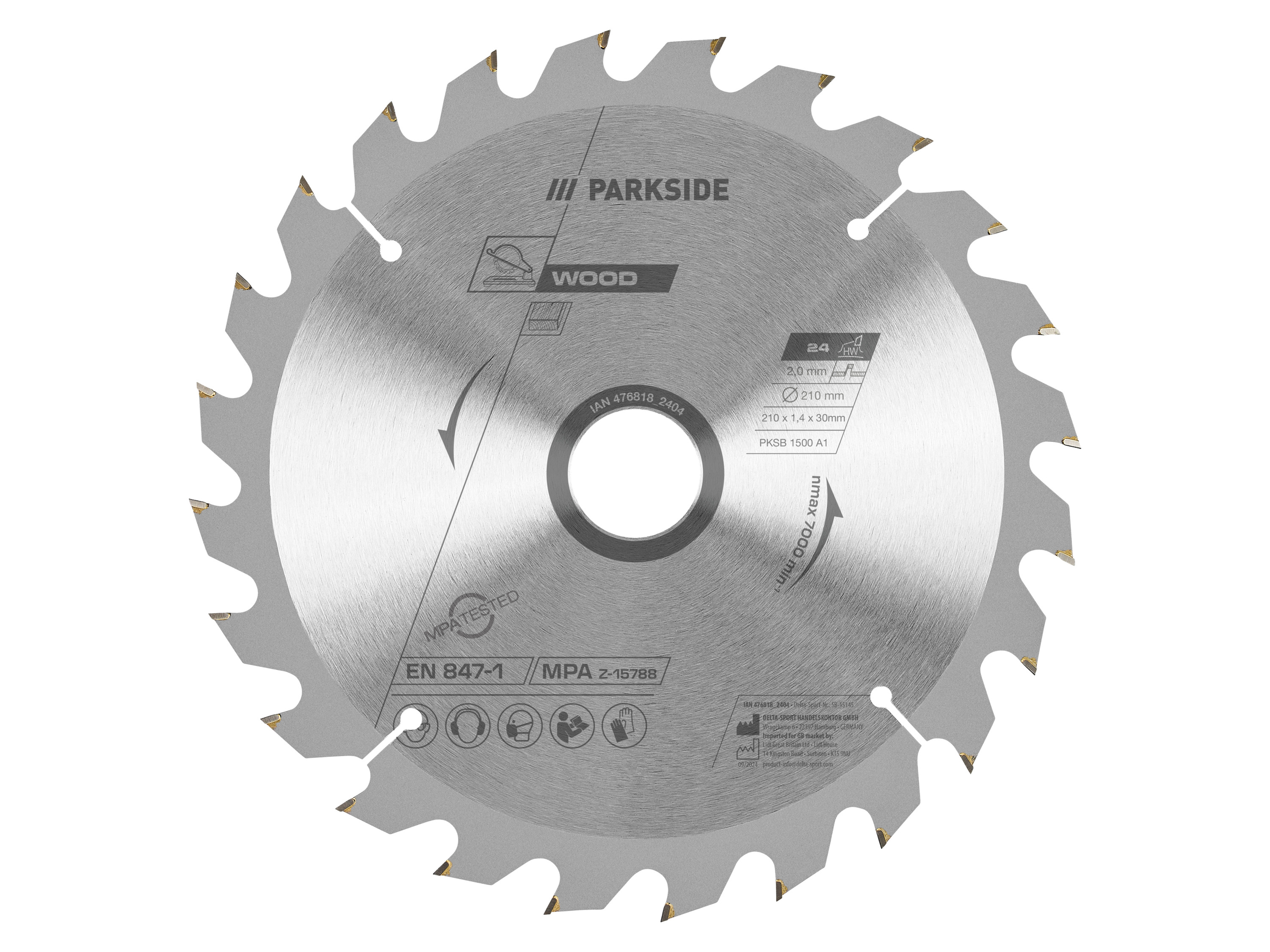 Parkside® Pilový kotouč Pksb 1500 A1 (dřevo 24 zubů)