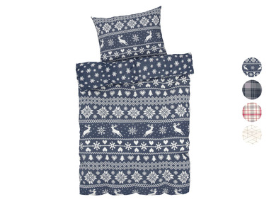 LIVARNO home Ložní povlečení z jemného flanelu, 140 x 200 cm, 70 x 90 cm