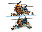 Lego City nákladní vrtulník s motorkou, lodí a stánkem.