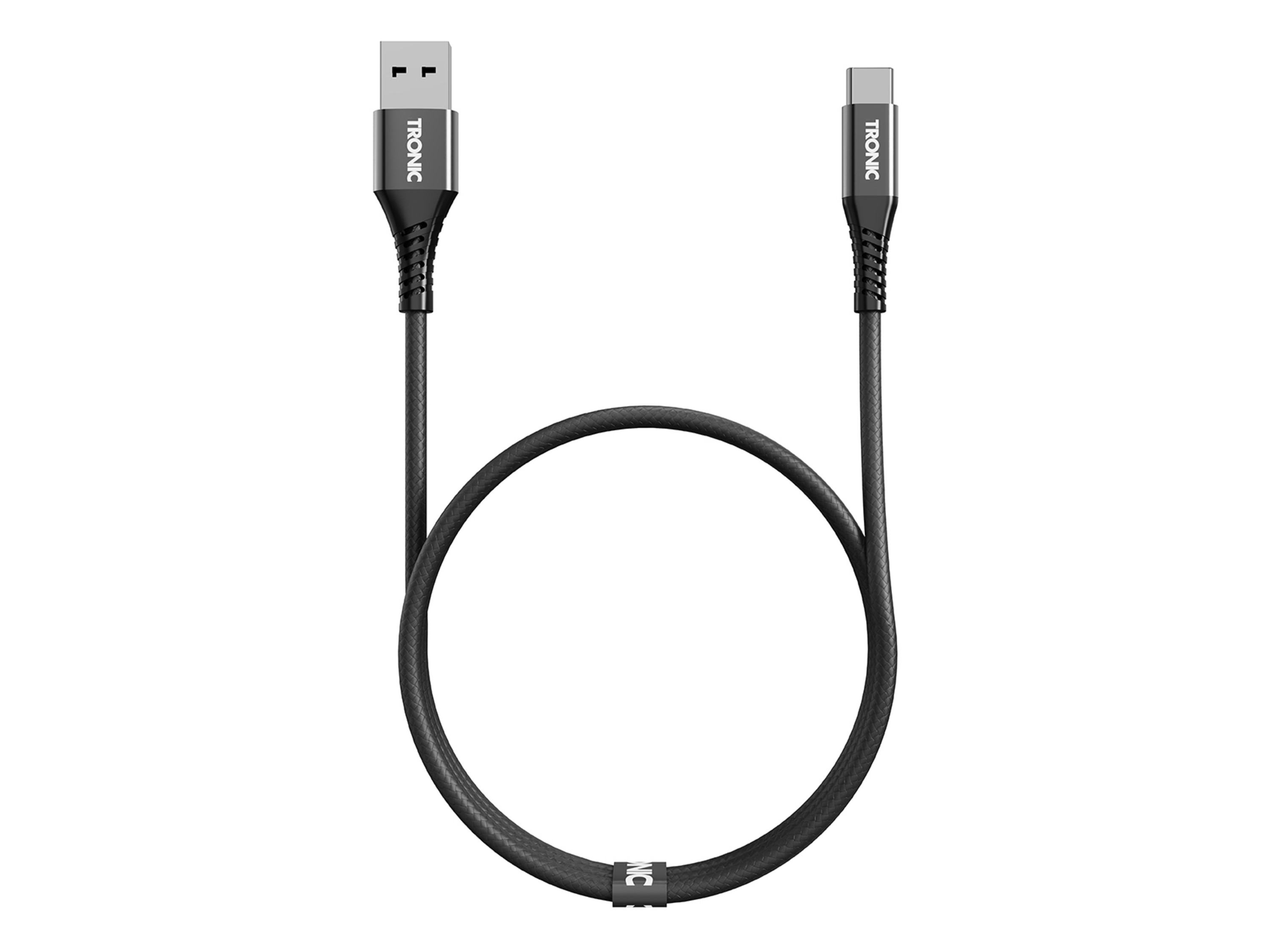 Tronic® Nabíjecí a datový kabel, 1 m (Usb-A - Usb-C černá)