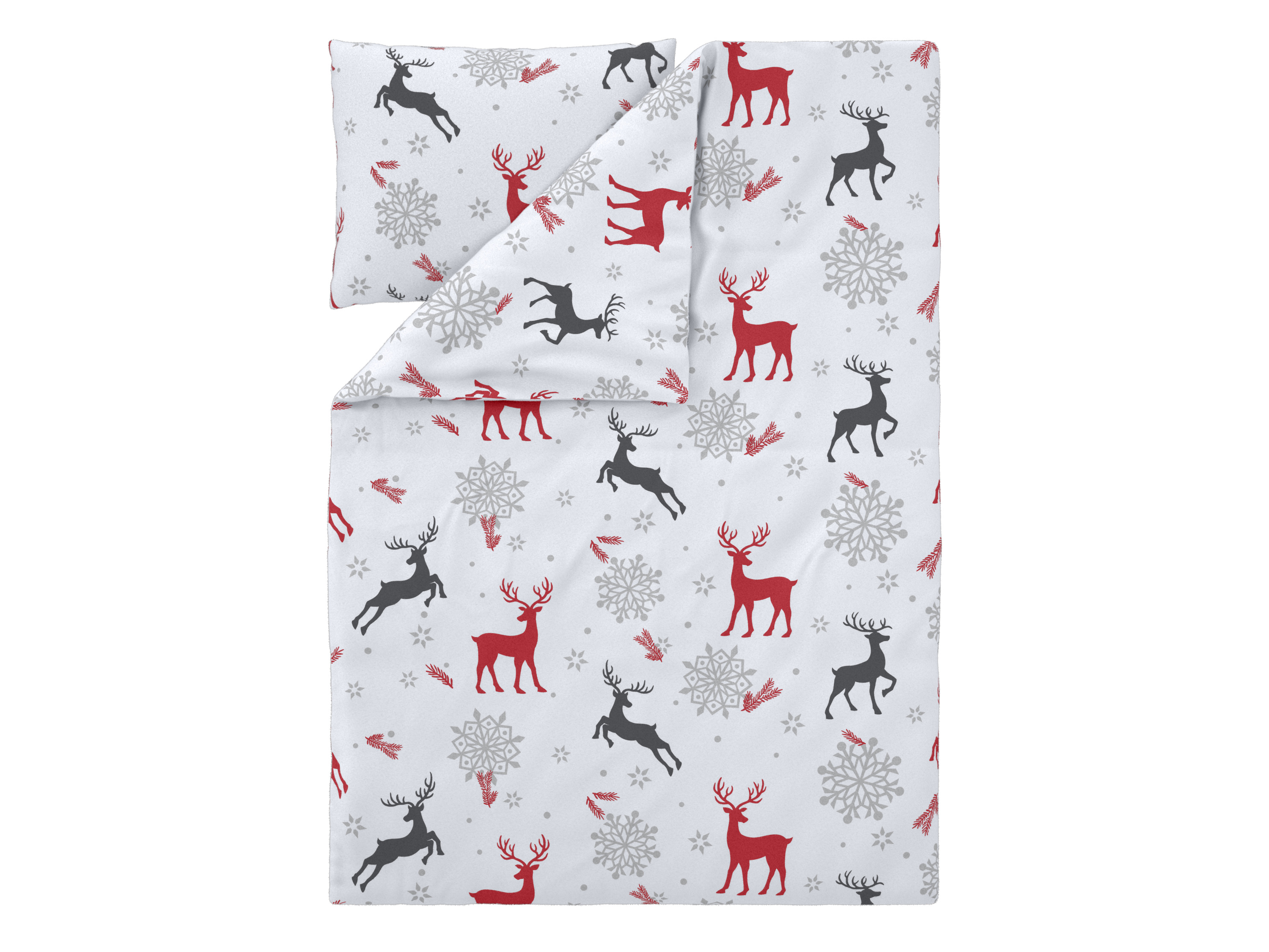 Livarno® Fleecové ložní povlečení, 140 x 200 cm, 70 x 90 cm (sob/bílá)