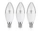 Tři LED žárovky E14 ve tvaru svíčky
