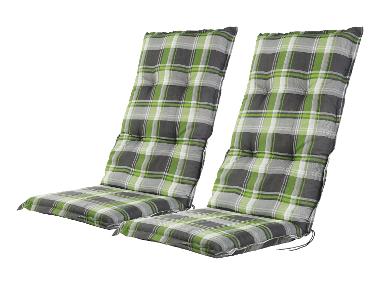 Sada potahů na křeslo Valencia/Miami, 120 x 50 x 8 cm, 2dílná, kostka/zelená