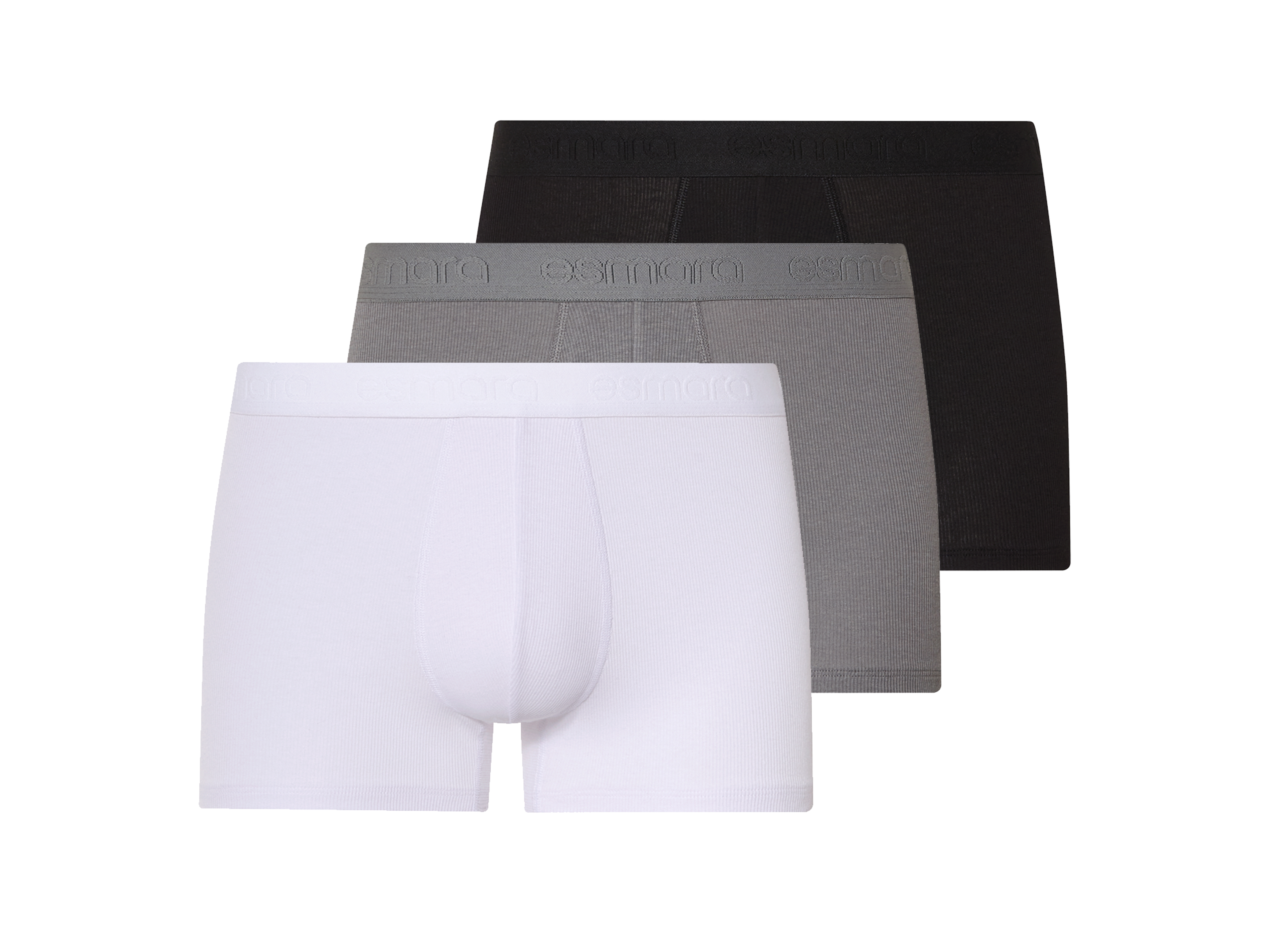esmara Men Pánské boxerky, 3 kusy (černá/šedá/bílá, 7/Xl)