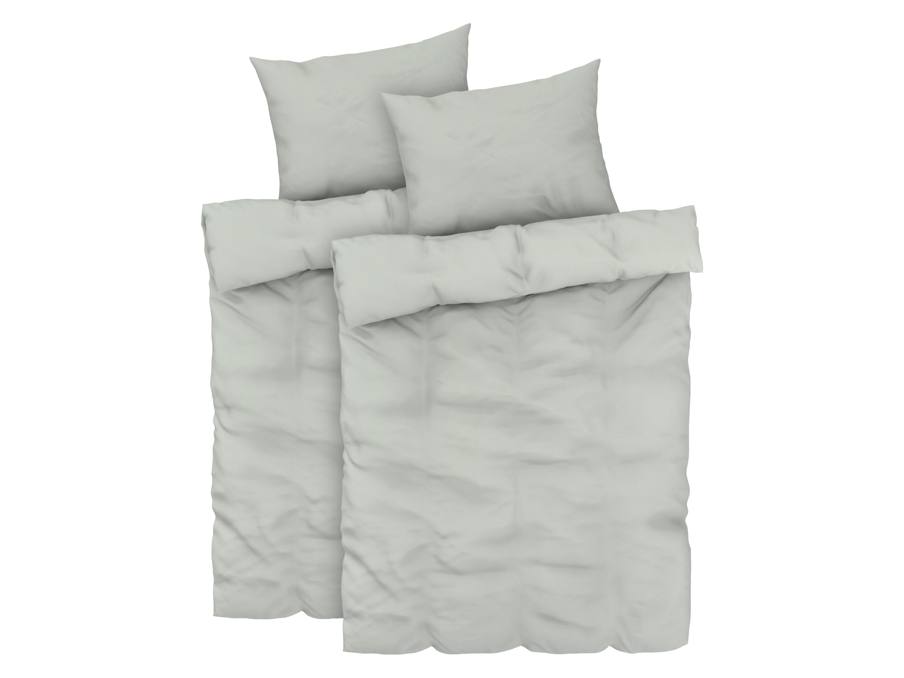 Livarno home Sada ložního povlečení z mikrovláknitého saténu, 140 x 200 cm, 70 x 90 cm (zelená)