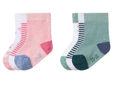 lupilu® Dětské ponožky s BIO bavlnou, 3 páry