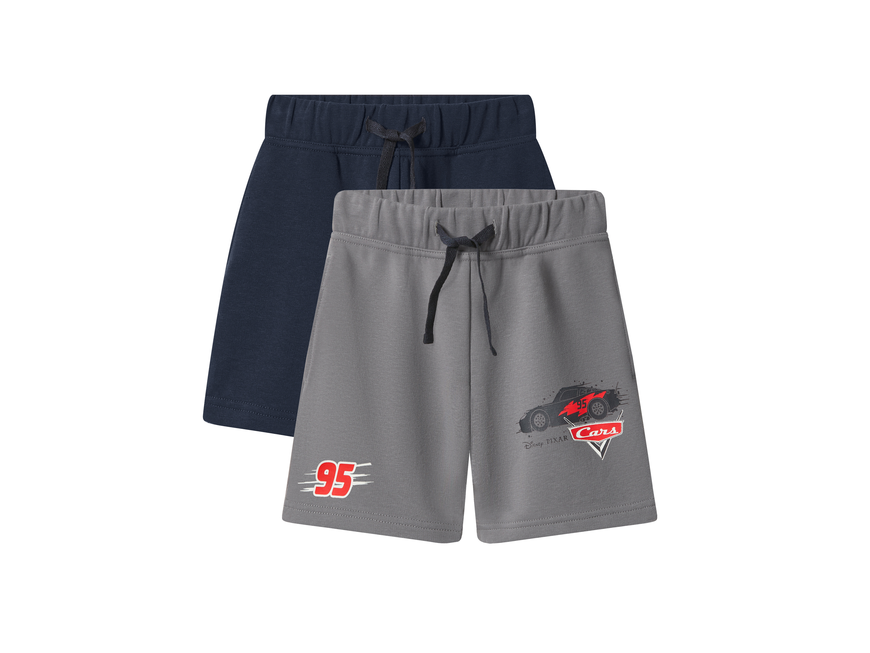 Dětské teplákové kraťasy, 2 kusy (auta, 122/128)