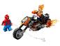 Lego sada se Spider-Manem, Ghost Riderem a jeho plamennou motorkou.