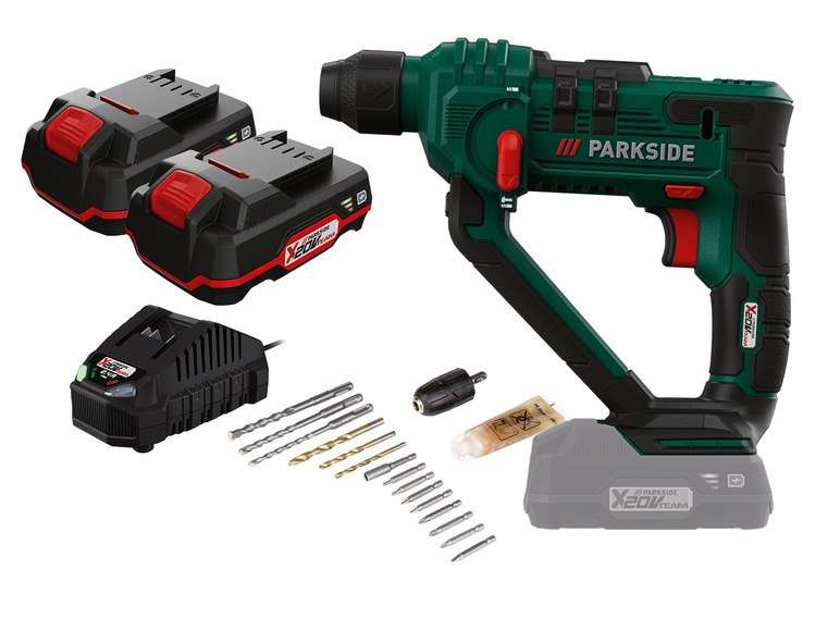  Zobrazit na celou obrazovku PARKSIDE® Aku vrtací kladivo PABH 20-Li B2, 2x 2 Ah - Obrázek 1