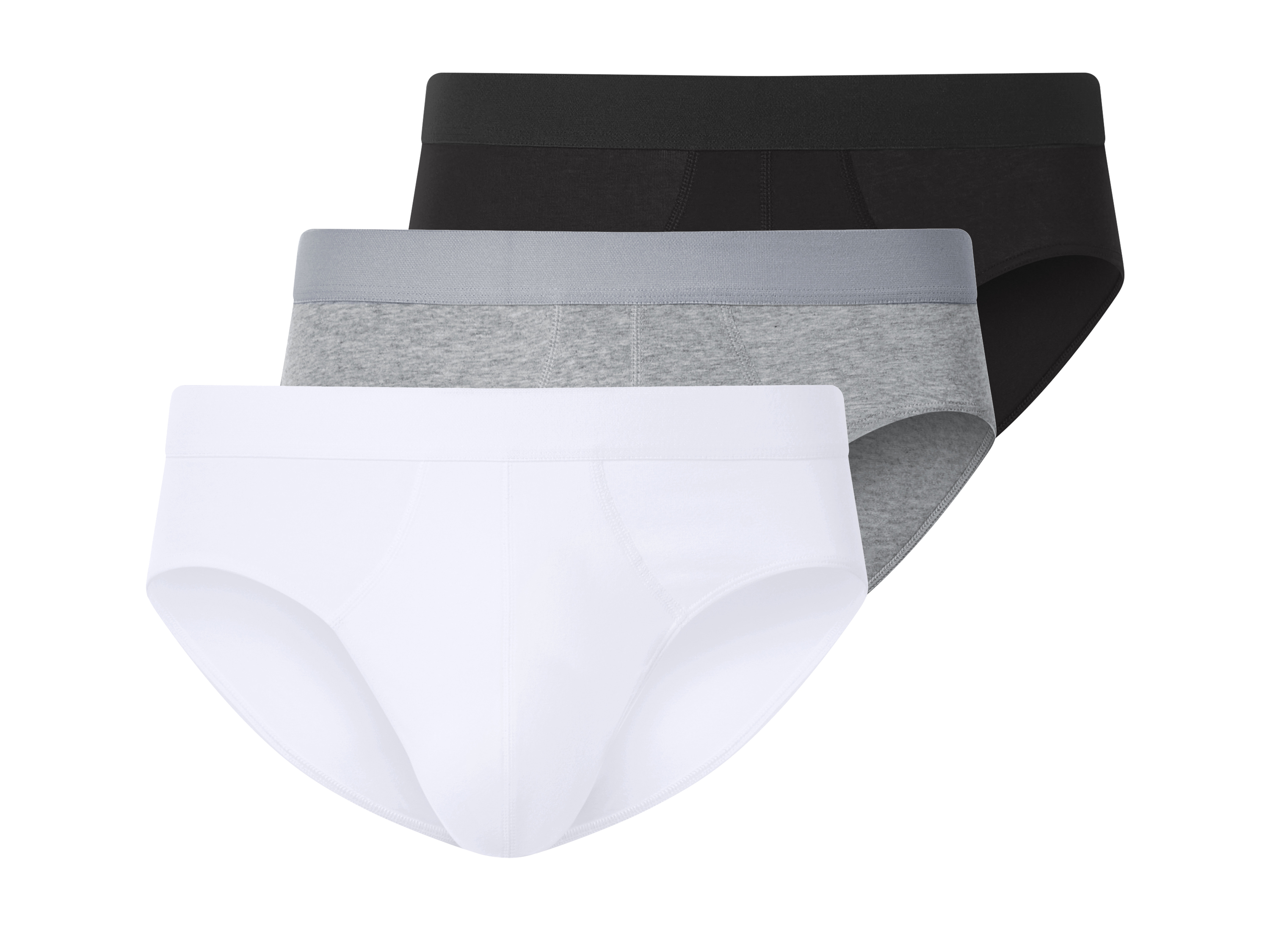 Esmara MEN Pánské slipy, 3 kusy (černá/šedá/bílá, 4/S)