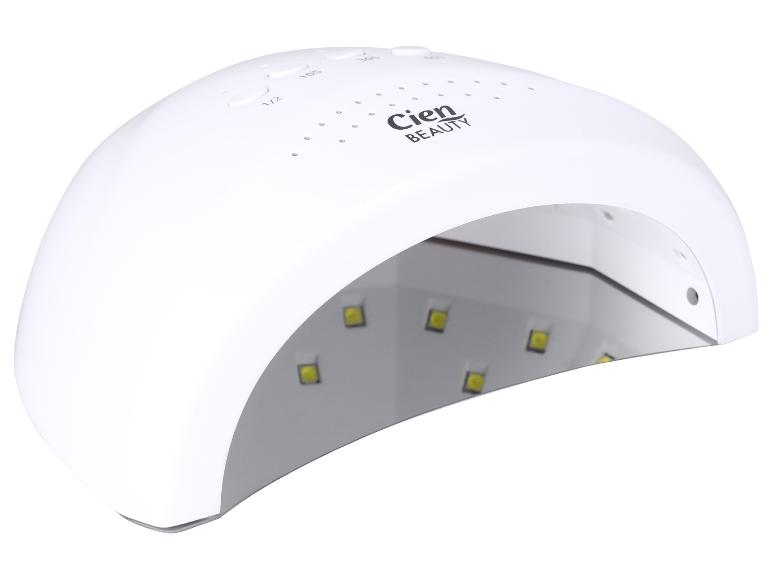 Bílá UV/LED sušička nehtů s nastavením času 1/2, 10s, 30s, 60s a 90s