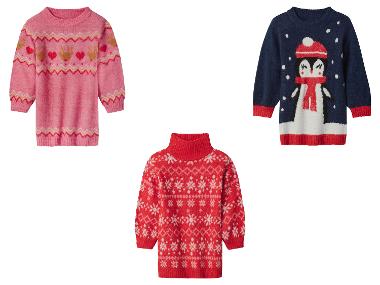 Dívčí vánoční pletené šaty