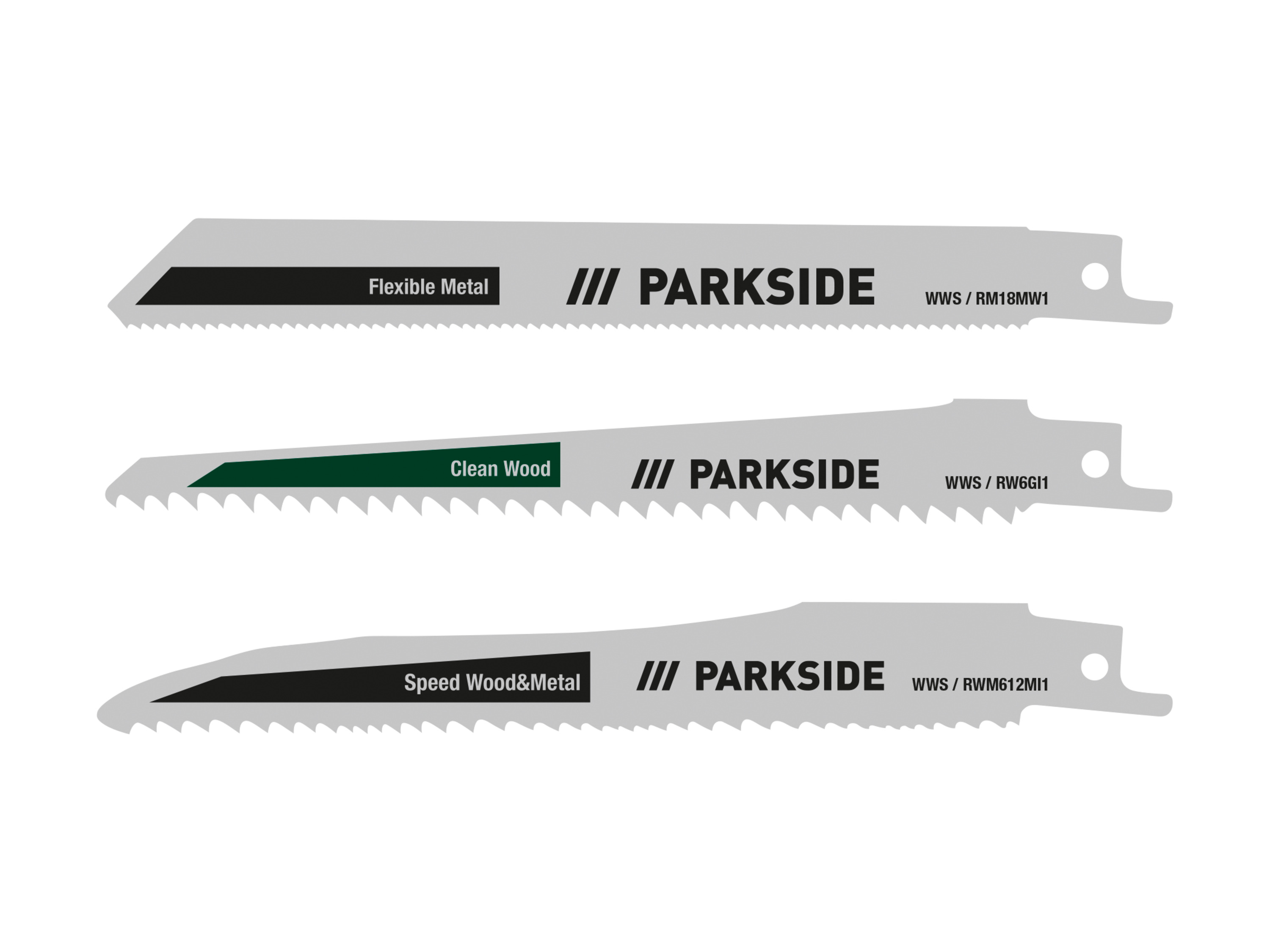Parkside® Sada pilových listů Pfsz 3 B1, 3dílná (univerzální)
