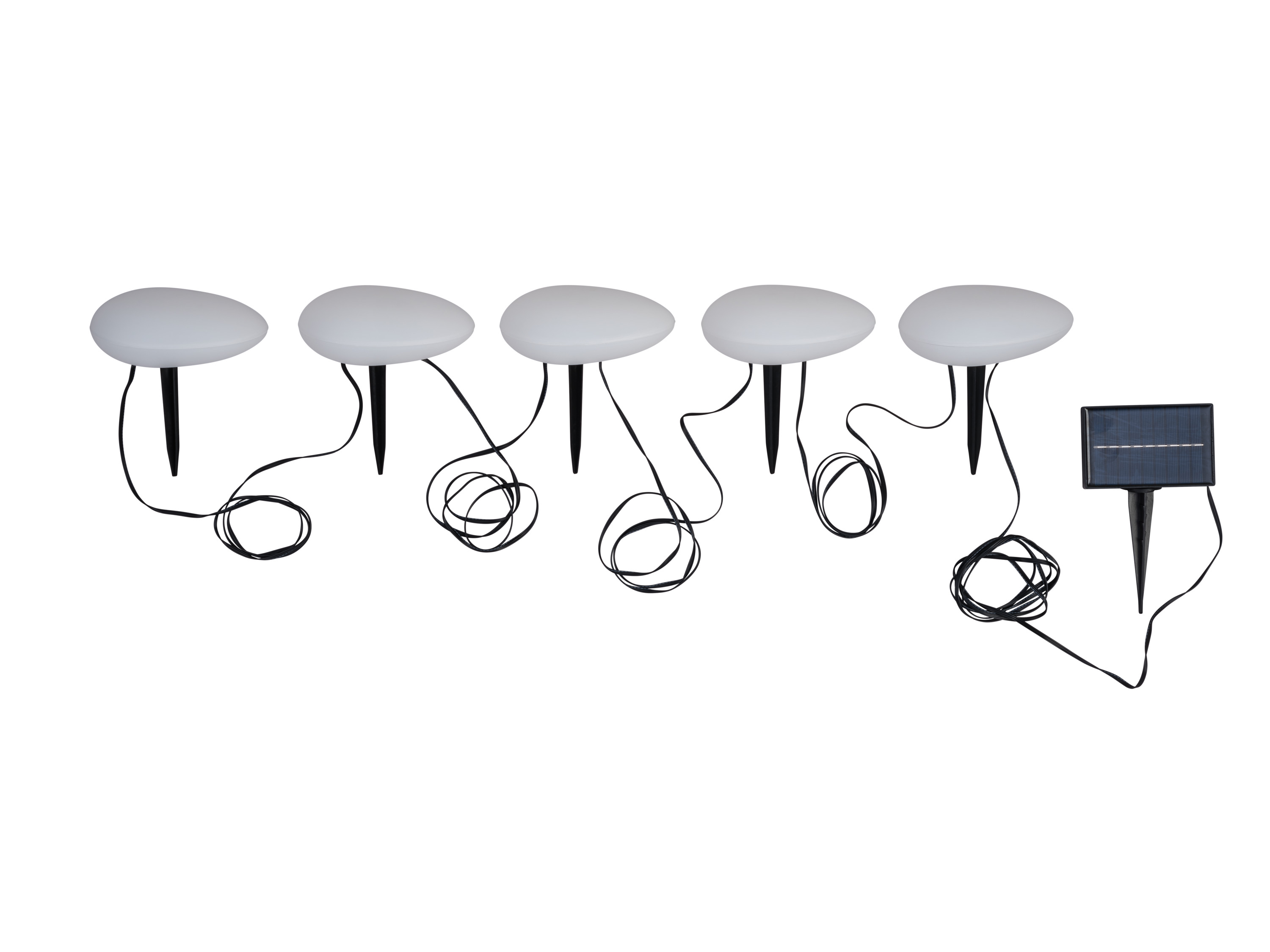 Livarno home Solární světelný LED řetěz, 5 LED (kámen)