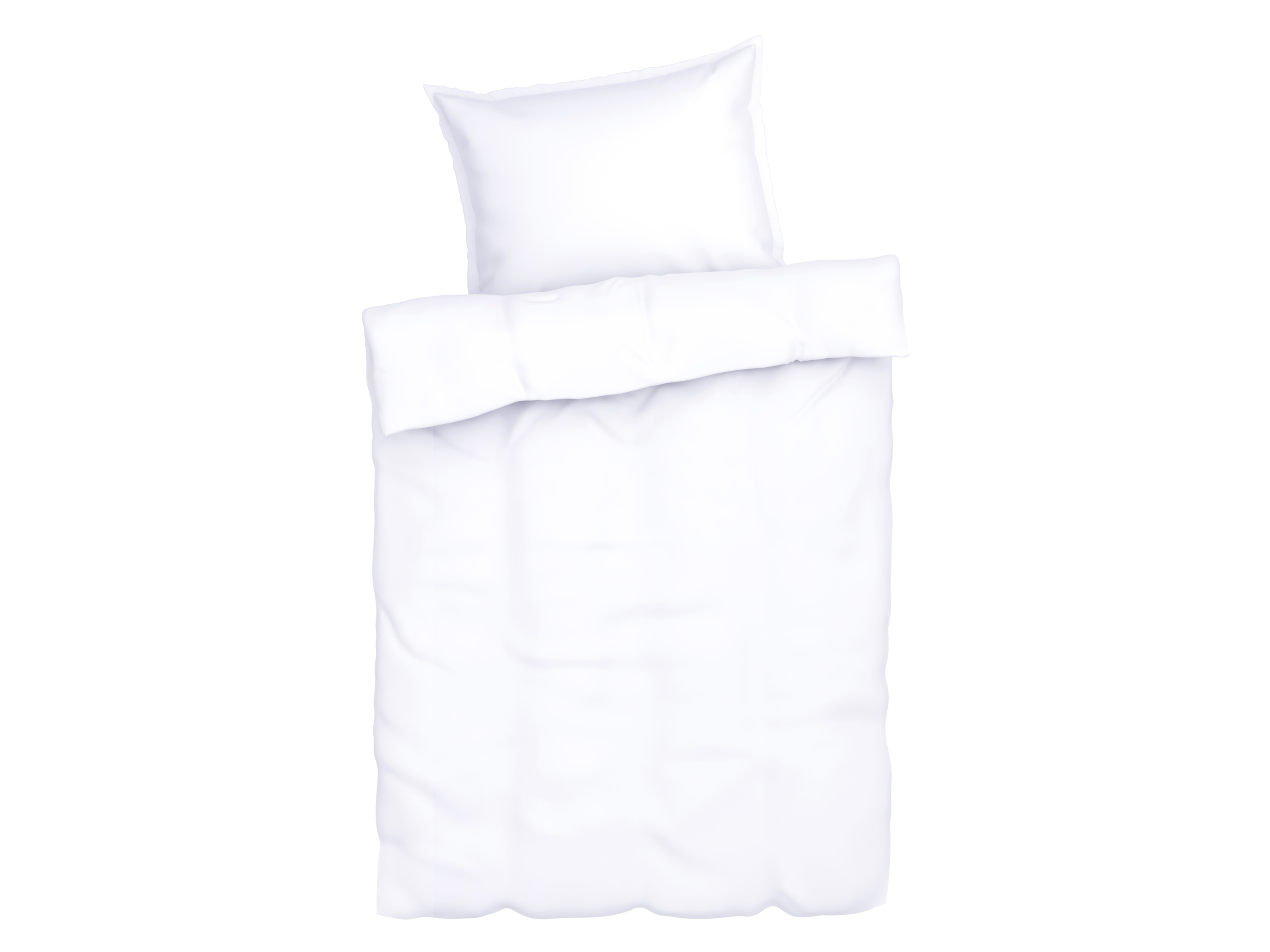 Livarno home Saténové ložní povlečení, 140 x 200 cm, 70 x 90 cm (bílá)