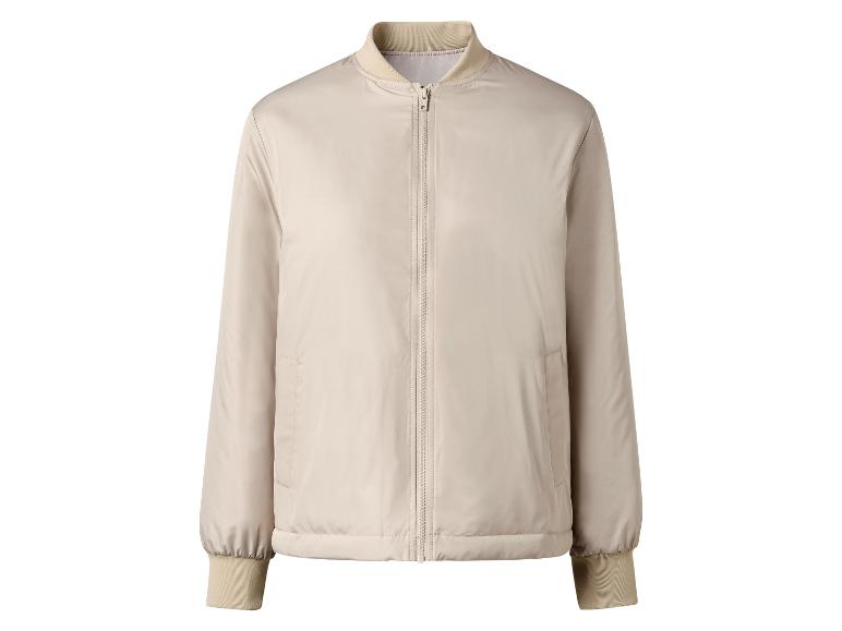 Béžová bomber bunda na zip.