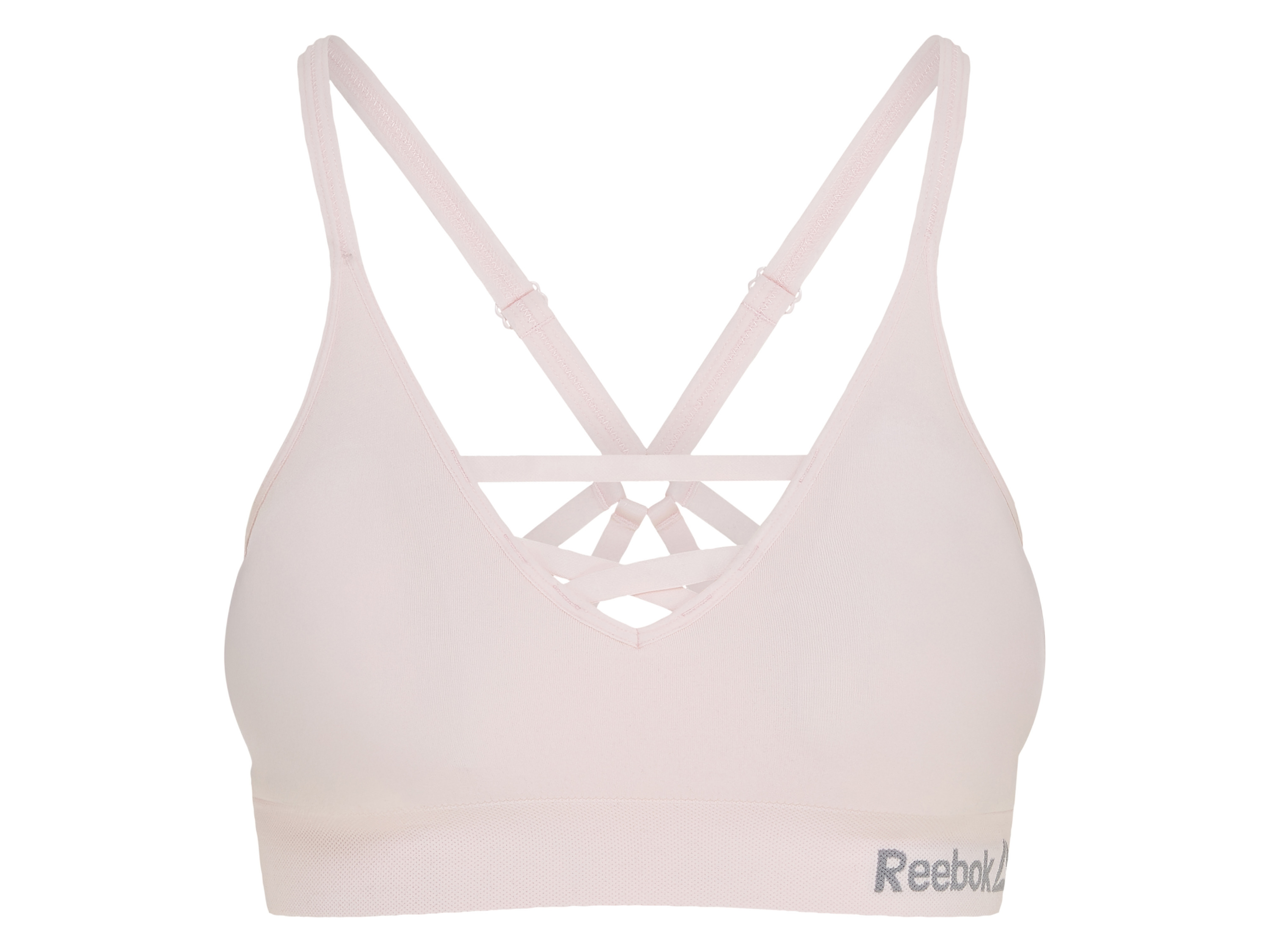 Reebok Dámská bezešvá sportovní podprsenka (světle růžová, M)