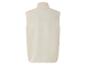 Bílá fleecová vesta bez rukávů.