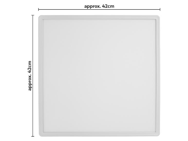 Bílý čtvercový LED panel, cca 42 cm x 42 cm