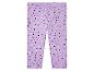 Fialové dětské legíny s barevnými puntíky.